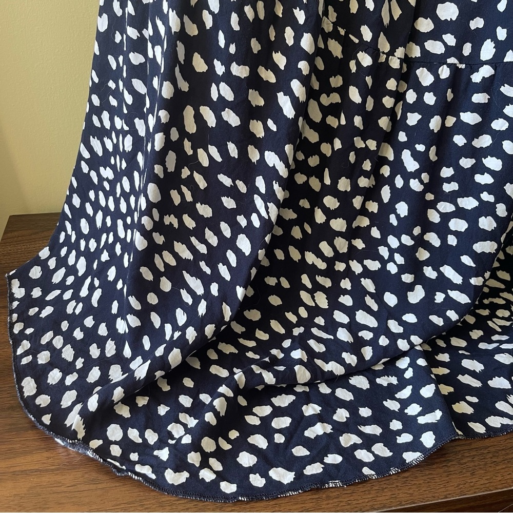 Navy Dotted Halter Maxi Dress - Picture 6 of 6